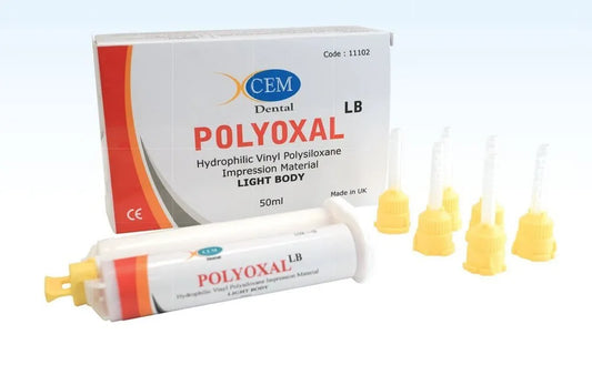 XCEM POLYOXAL LB | 50ML Dental Light Body Silicone Impression Material | Automix Double Barrel Syringe