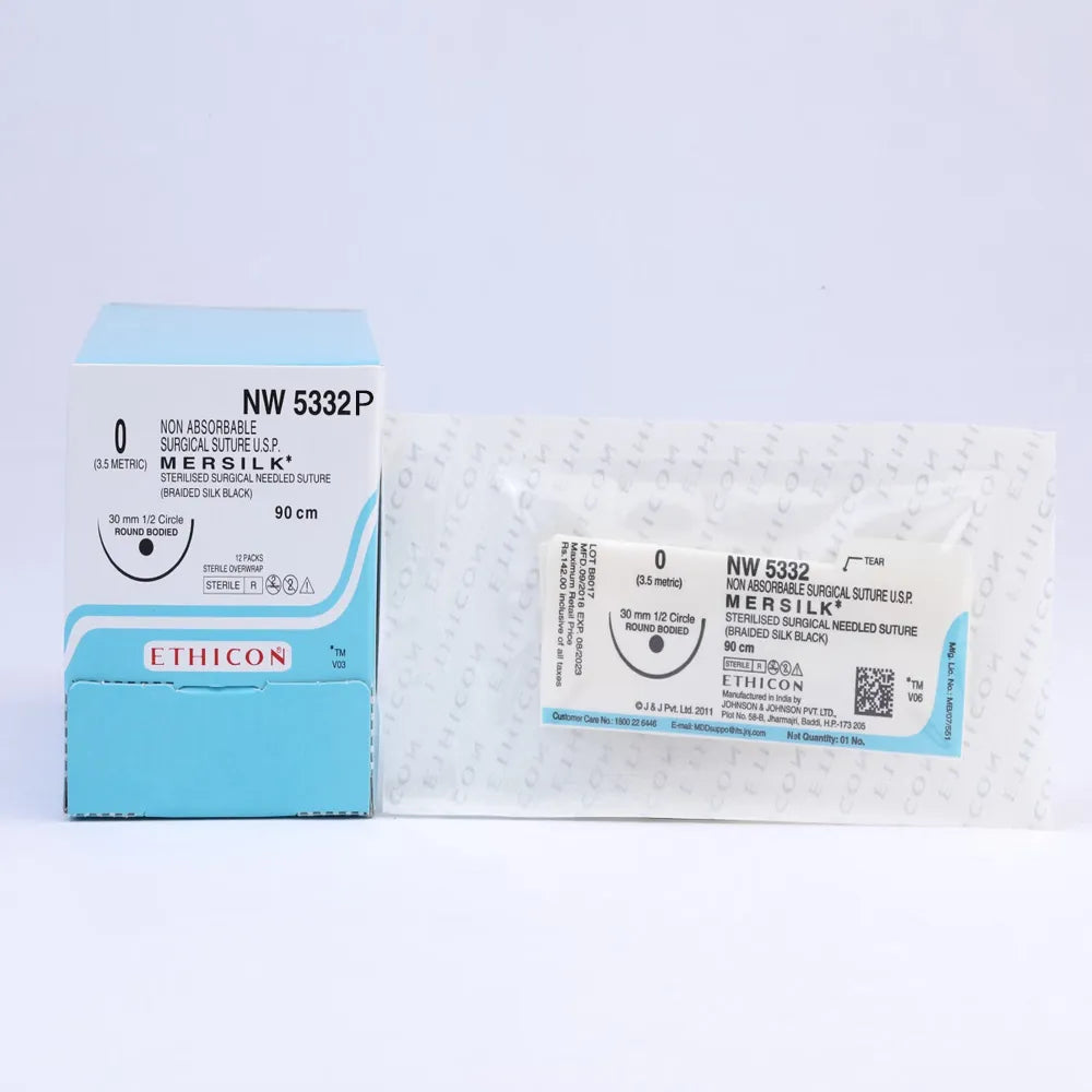 Ethicon Mersilk #0 Black Braided Suture