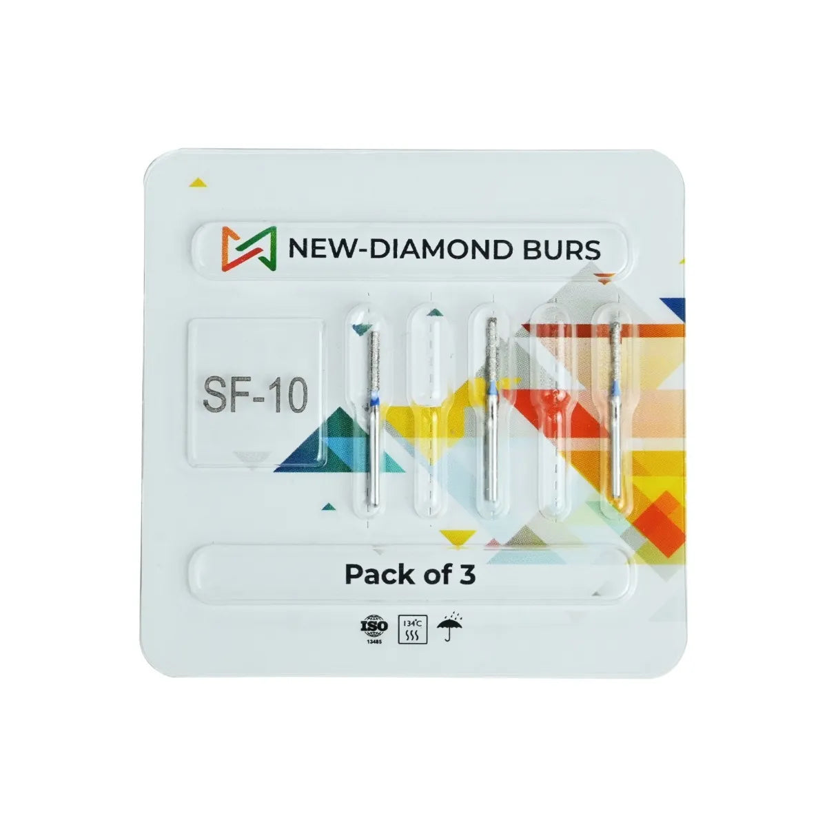 NewDiamond Straight Fissure Diamond Bur -SF (Pack of 3)