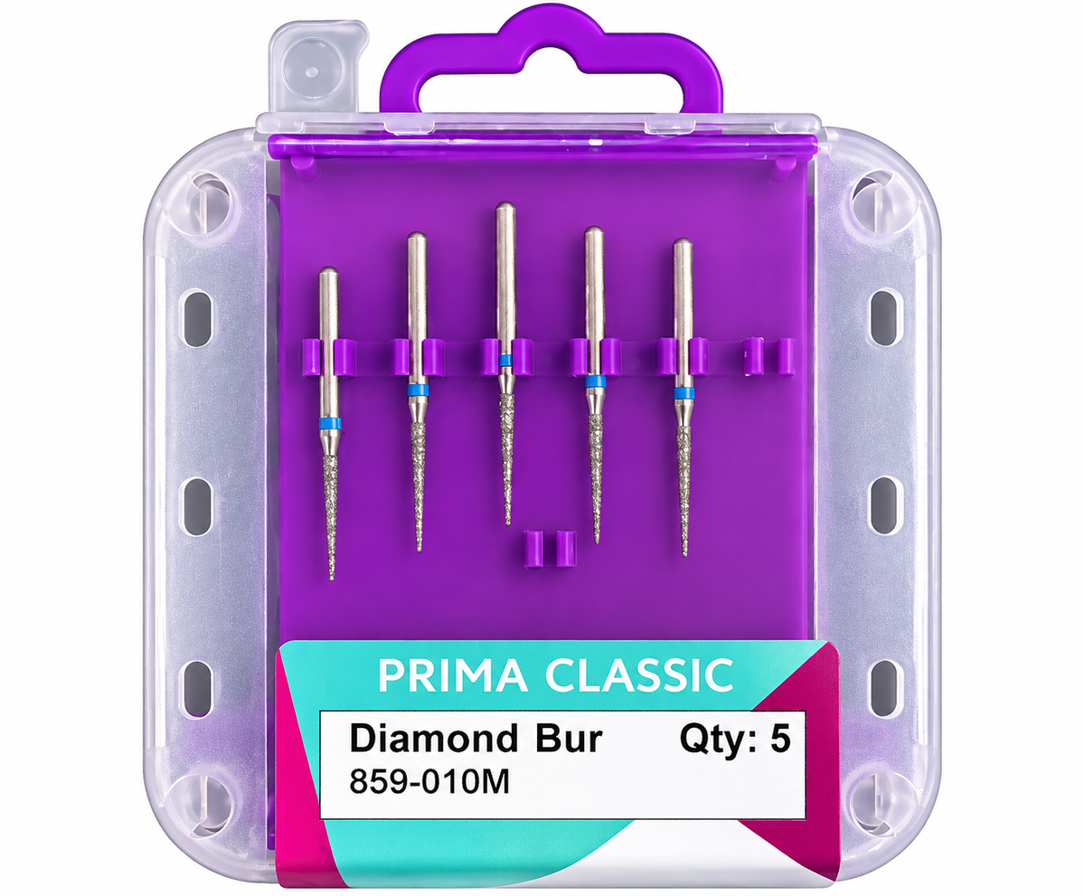 Prima Dental Diamond  Bur (Pack Of 5 Burs) 859-010M