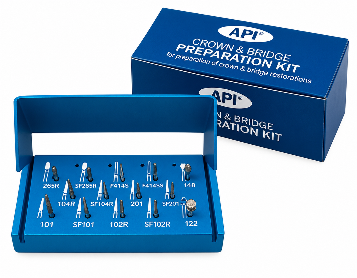 API Crown & Bridge Preparation Burs Kit
