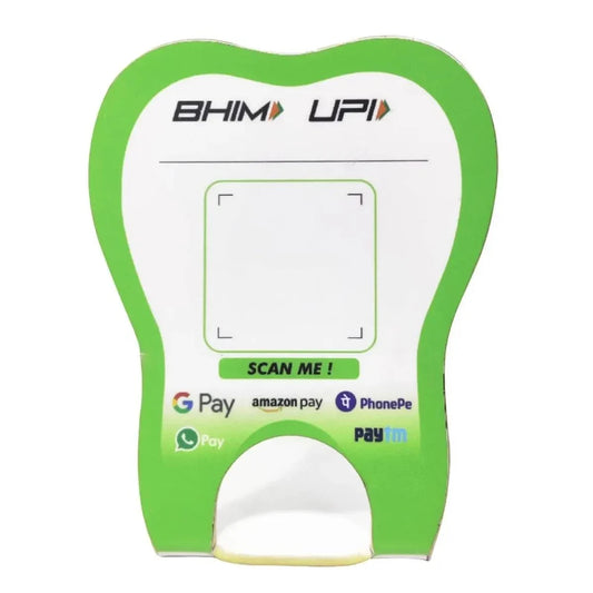 Acrylic Unique Dents Tooth Shaped QR Code Stand (QS001)
