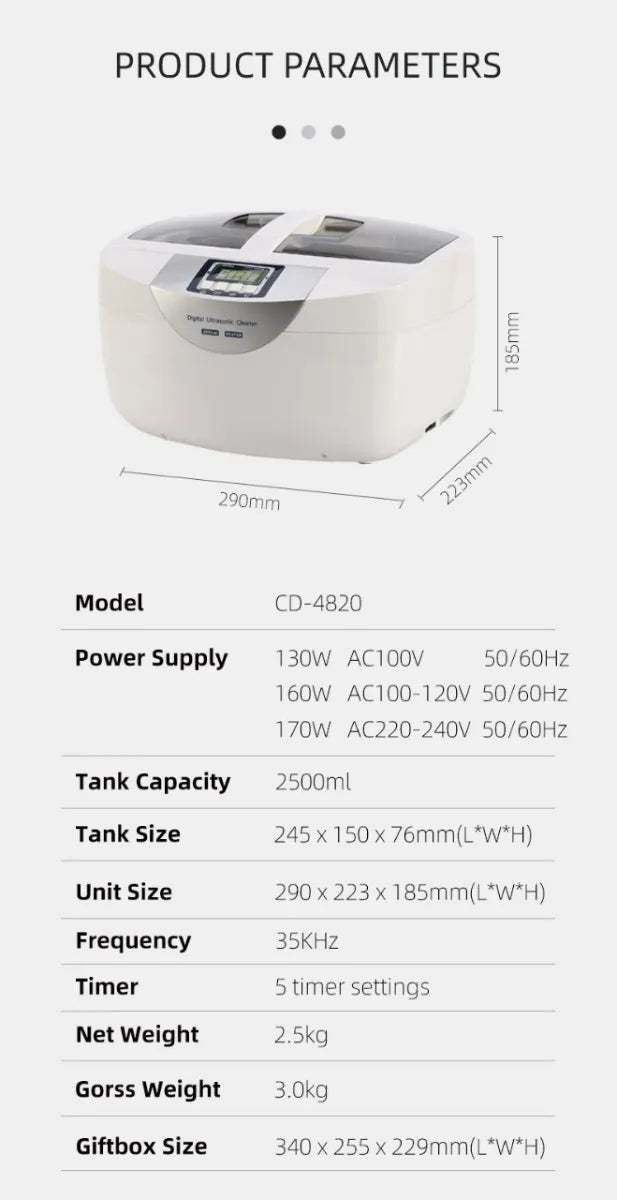 Codyson Ultrasonic Cleaner CD - 4820