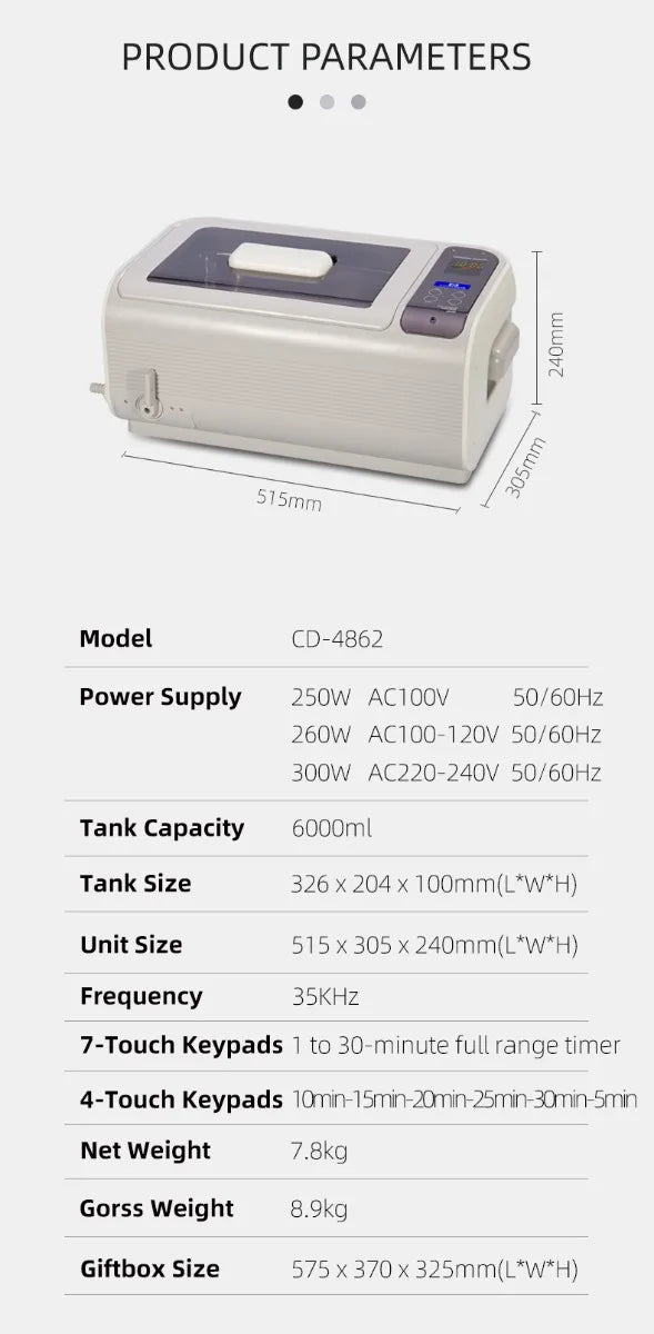 Codyson Ultrasonic Cleaner CD-4862