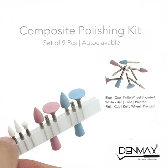 Denmax Composite Finishing & Polishing Instruments - Kit Pack of 9 Pcs
