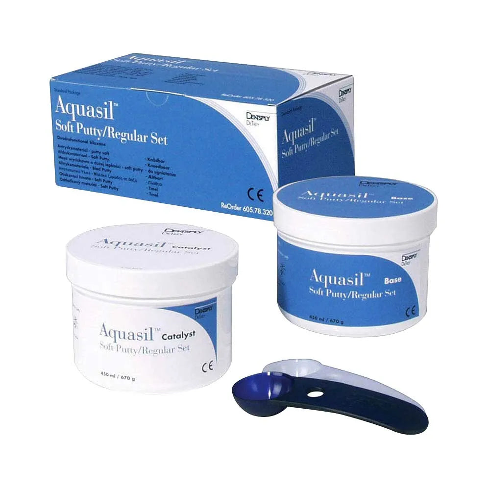 Dentsply Aquasil Soft Putty Regular Set 2x450ml + Aquasil Ultra XLV Cartridge set 2 x 50ml (Combo)