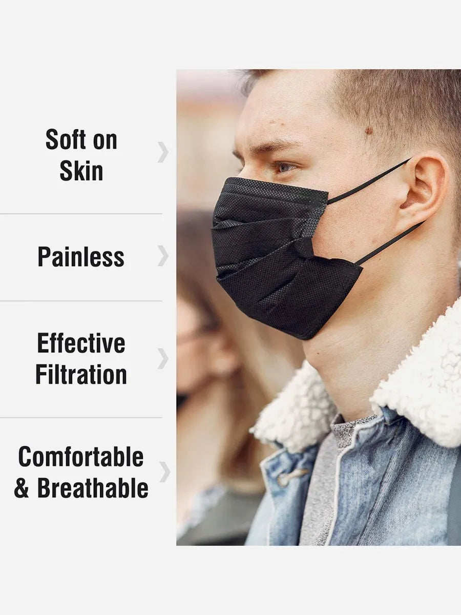 ET Dental Face Mask 4 Ply Black