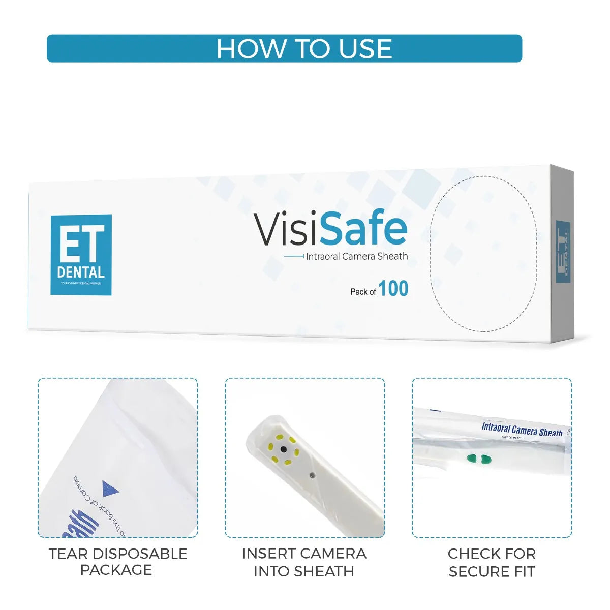 ET Dental VisiSafe Intraoral Camera Sheath (100pcs/Box)