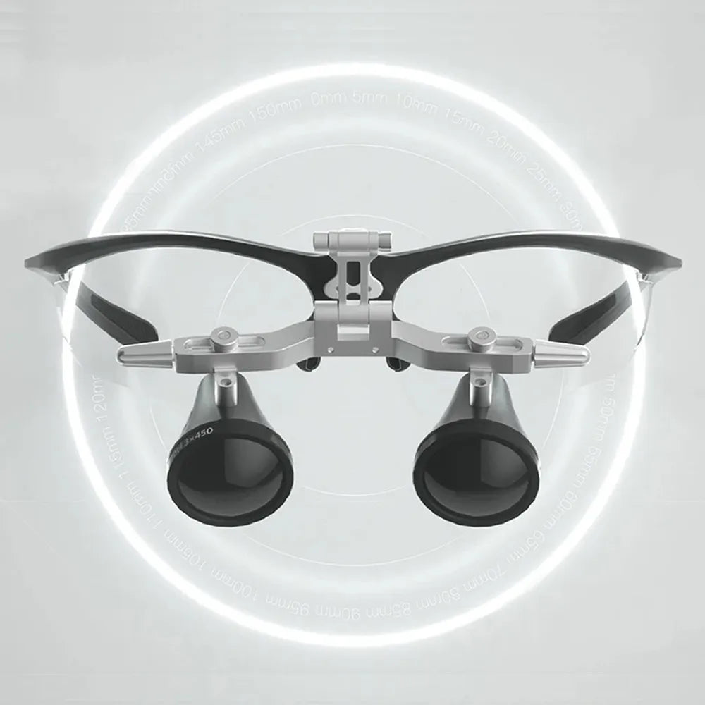 Eighteeth Brilliance Flip-Up Loupes with Softouch Surgical Headlight