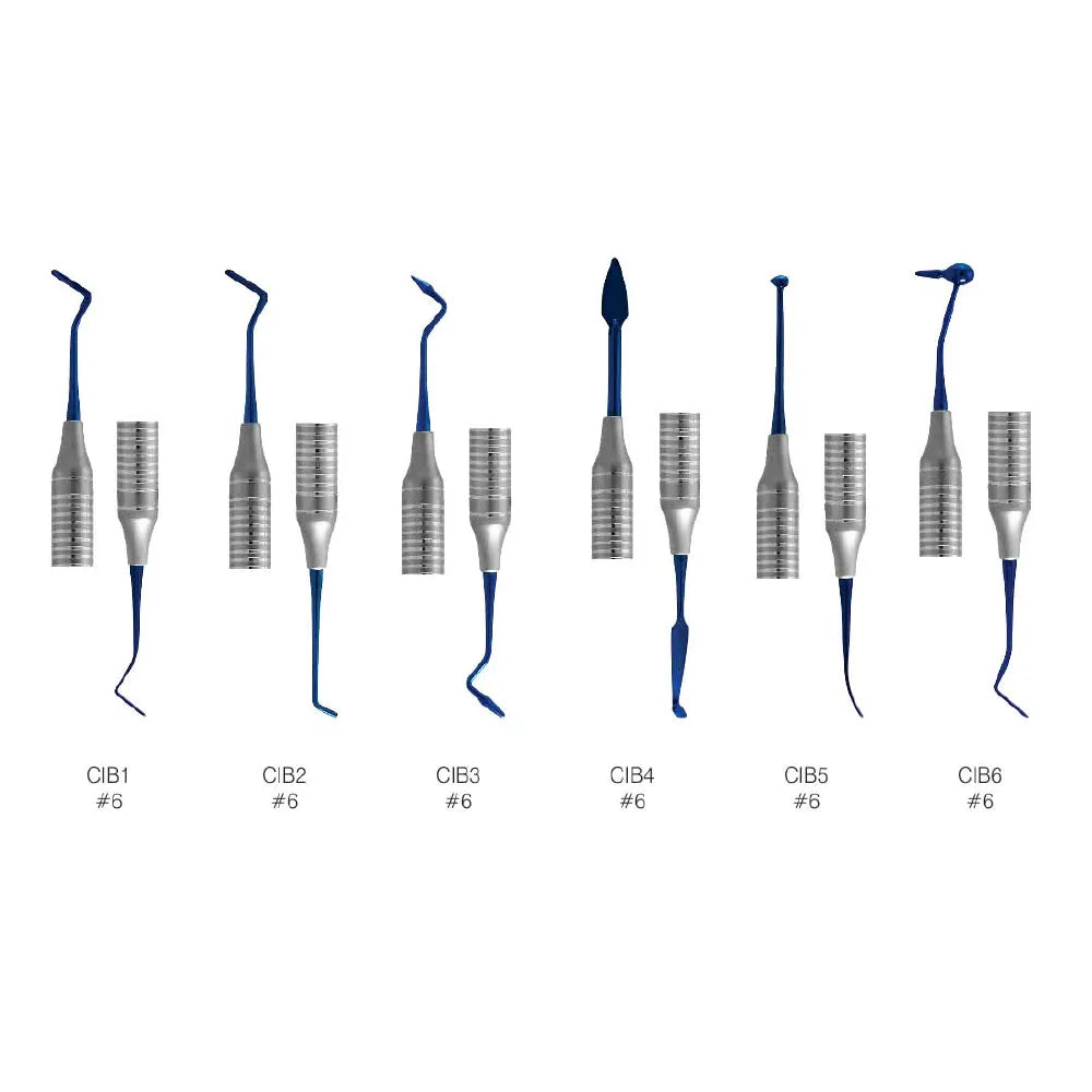 GDC Composite Instrument Blue Titanium - Set Of 6 In Pouch (CIBS6)