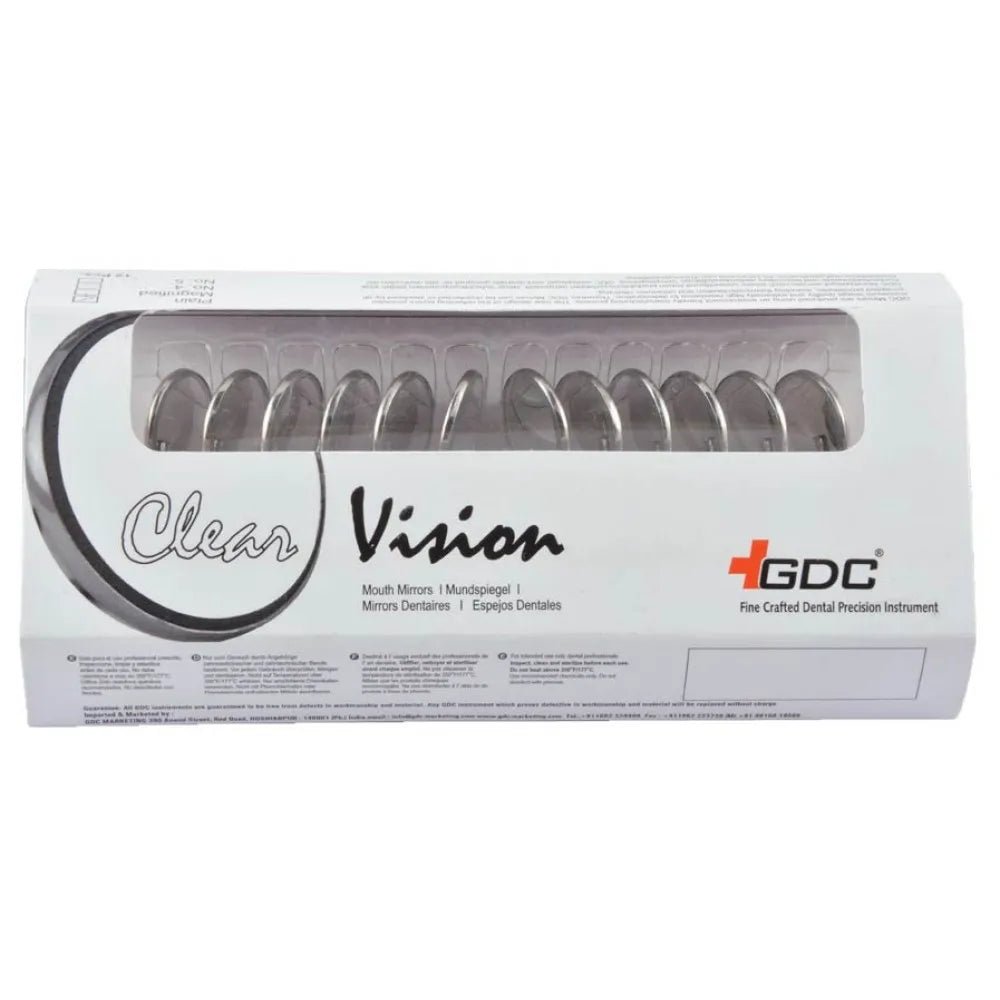 GDC Mouth Mirror Tops Magnified Pack Of 12 - 5 (Mmtm5)