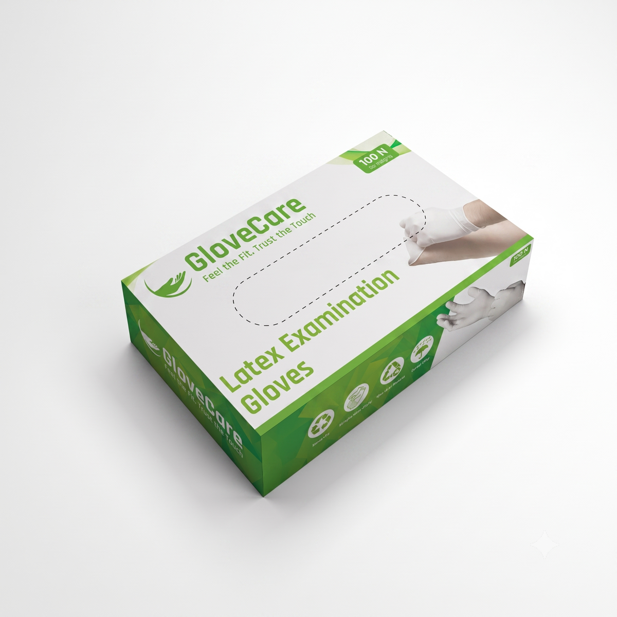 Glovecare Powdered Examination Latex Gloves (Pack of 100)