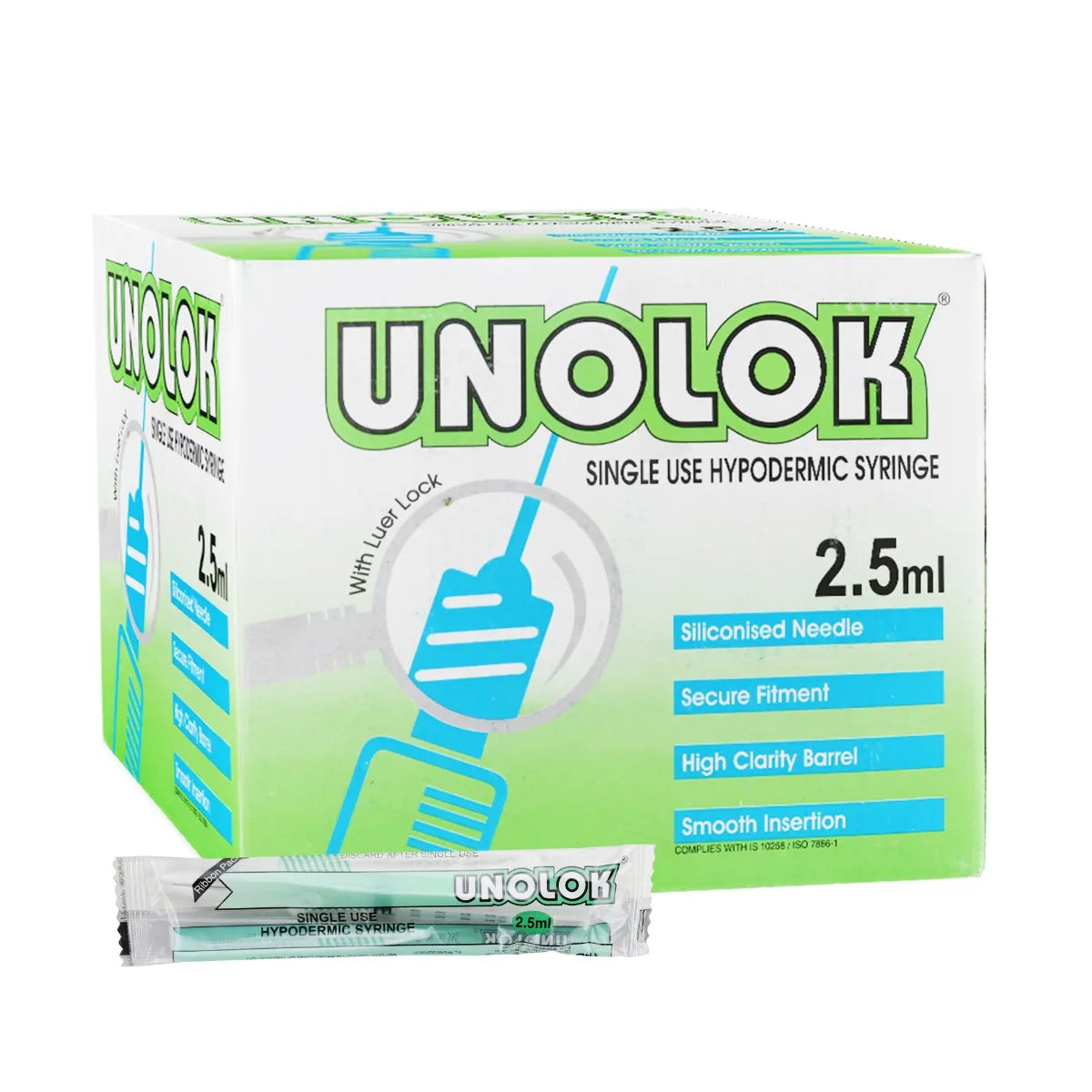 HMD Unolok Syringe 2.5ml | 27 Gauge | 1.5 Inch Needle