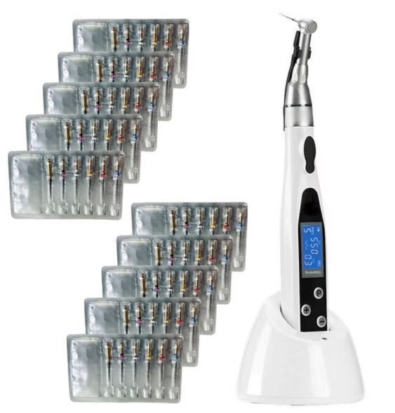 Healix Lion Cordless Endomotor - With LED Light With 10 Packs of Healix Rotary Files