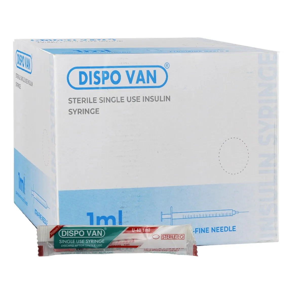 Hmd Dispo Van Insulin Syringe 1ml (U-40) | 31 Gauge | 15/64 Inch Needle