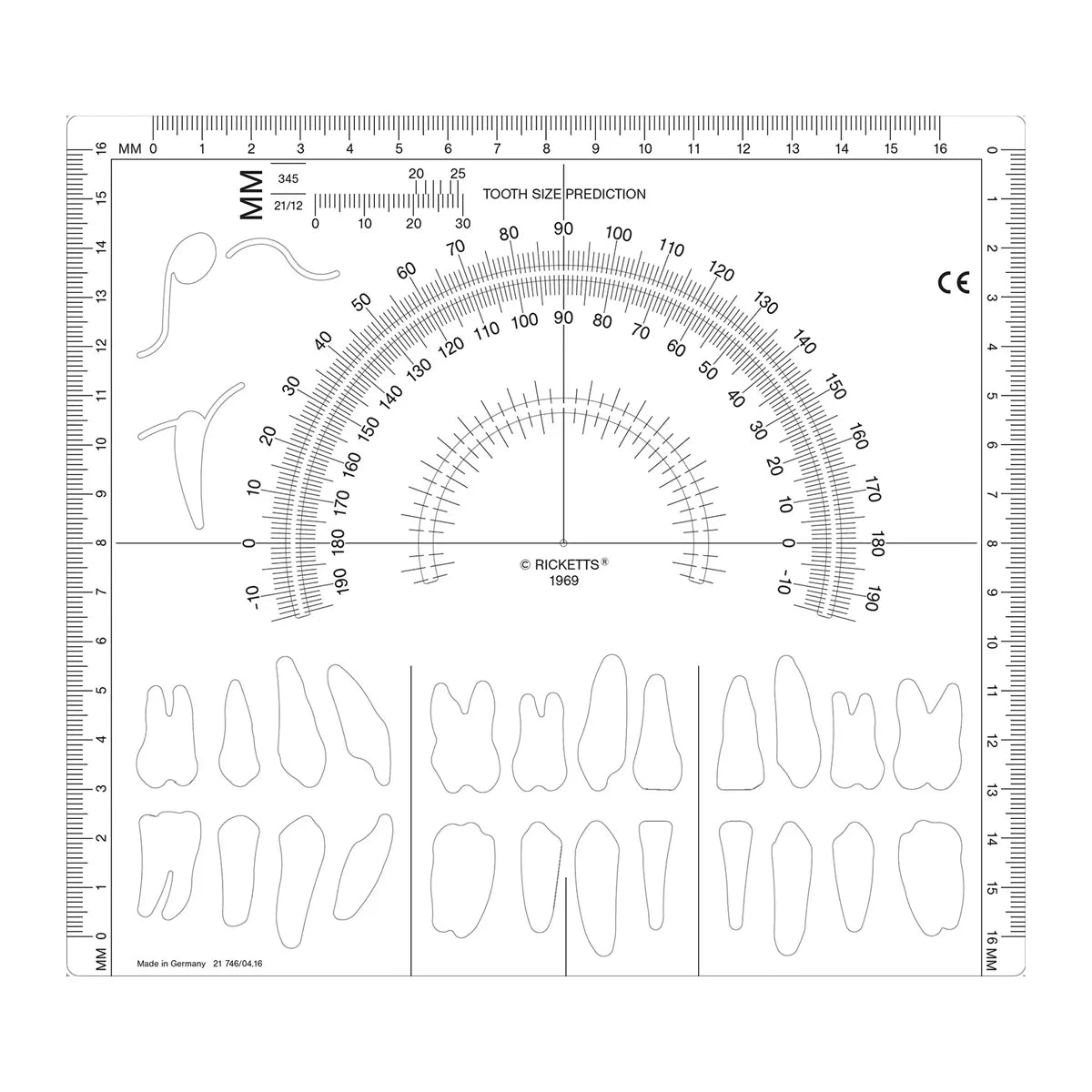 JJ Ortho Cephalometric Template - 1995 Type (80.01.19)