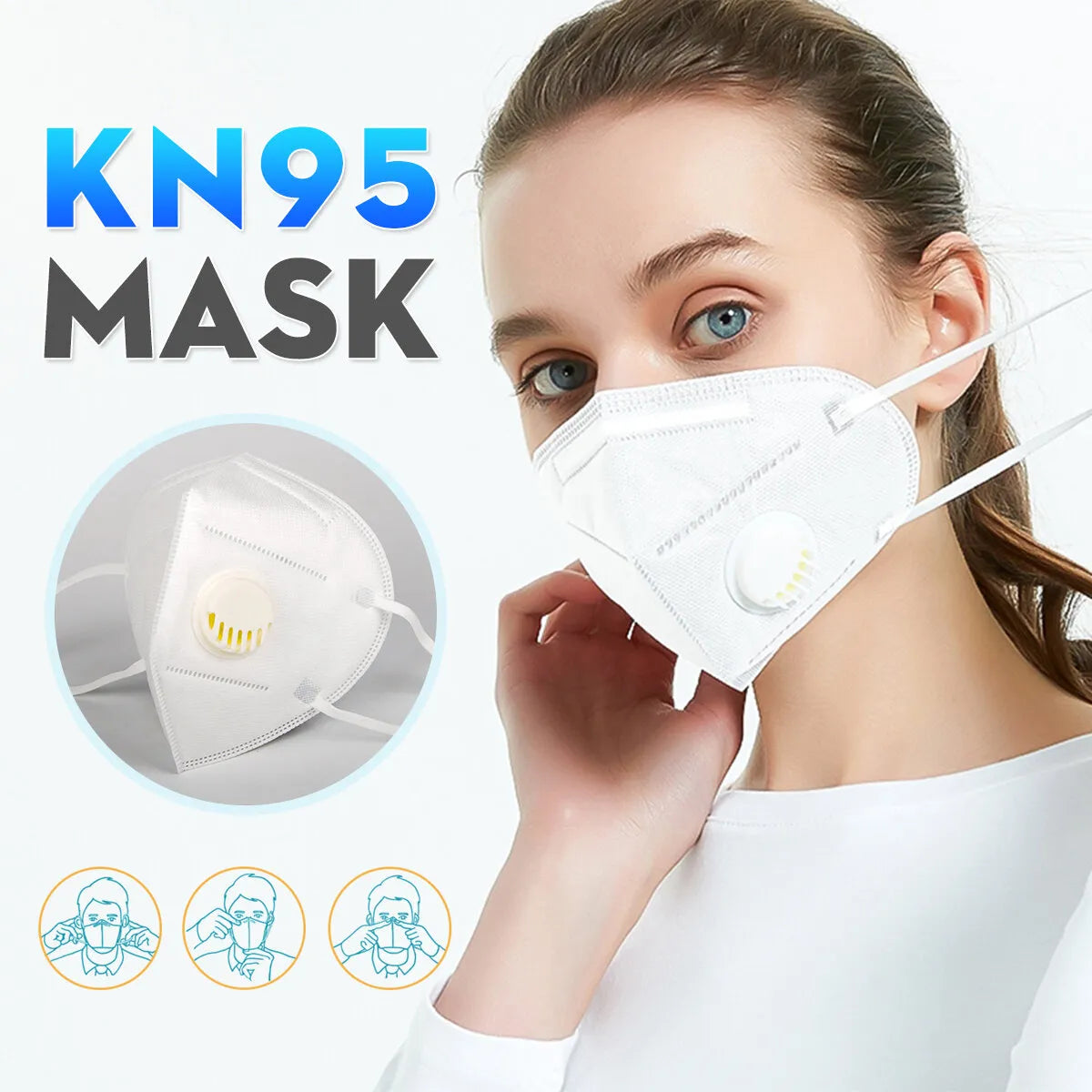 K N95 Respirator Mask With Filter Valve