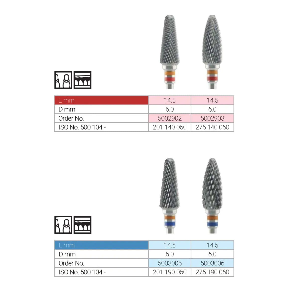 Labodent Tungsten Carbide HP Burs For Acrylic Resins