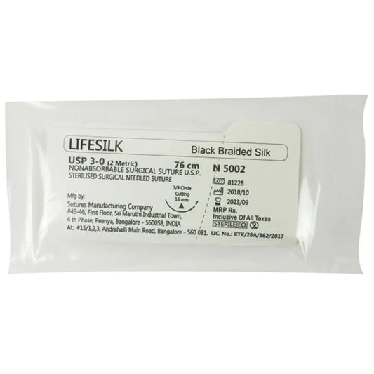 LifeSilk Sterile Needled Suture 3-0 2/pk - N5002