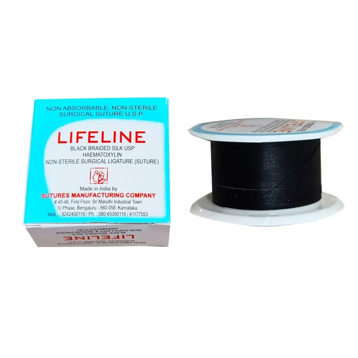 Lifeline Sutures (Black Braided Silk)