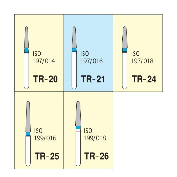 Mani Diamond Burs - Taper Round End / Tr Series