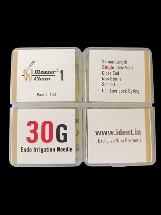 Master clean® 1 (pack of 100) 30G Single side vented Non sterile needle