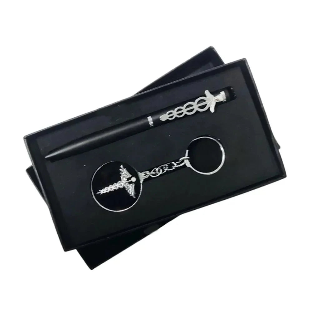 Metal Unique Dents Doctor Pen & Keychain Gifting Set (PK001)