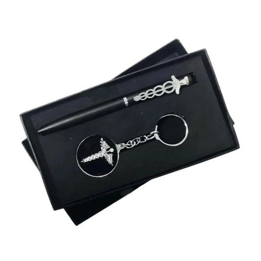 Metal Unique Dents Doctor Pen & Keychain Gifting Set (PK001)