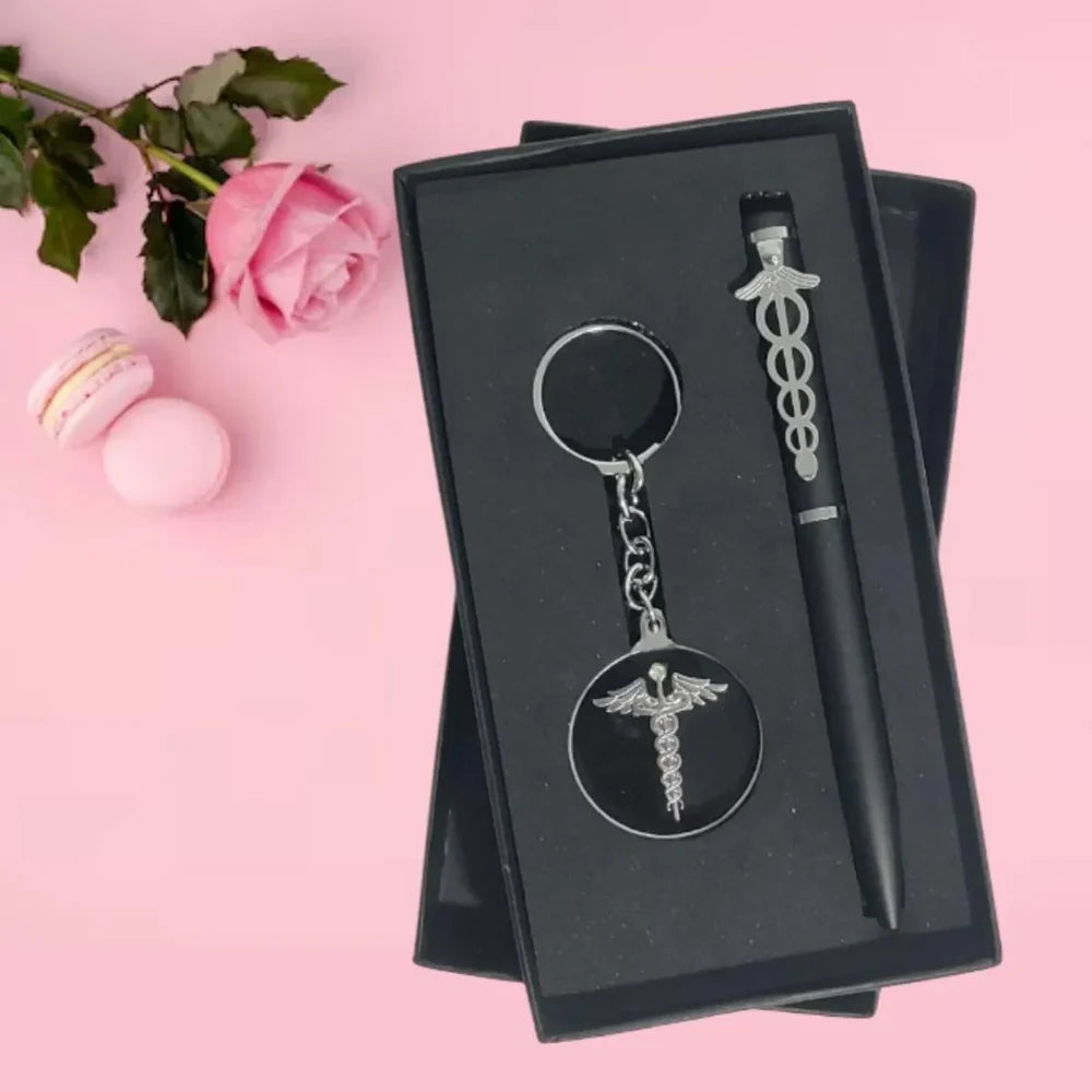 Metal Unique Dents Doctor Pen & Keychain Gifting Set (PK001)