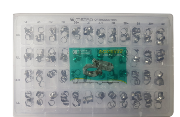 Metro Orthodontics Box of 240 Beggs (Round-Tubed) Orthodontic Bands