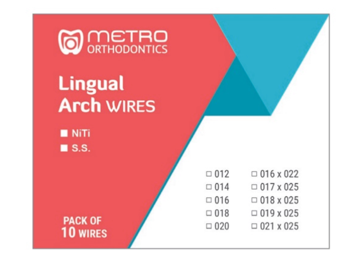 Metro Orthodontics Ovoid Rectangular Lingual NiTi Archwires - Upper 0.017 x 0.025