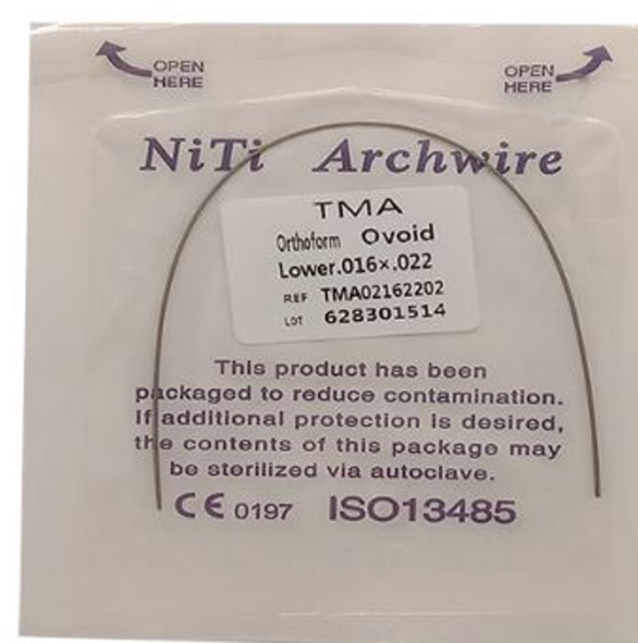 Metro Orthodontics Rectangular TMA Beta Titanium Archwires