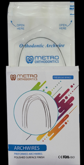 Metro Orthodontics Round Smart Arch Super Elastic NiTi Archwires - Upper