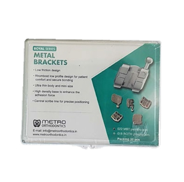 Metro Orthodontics Royal Series Pack of 20 Metal Conventional Brackets
