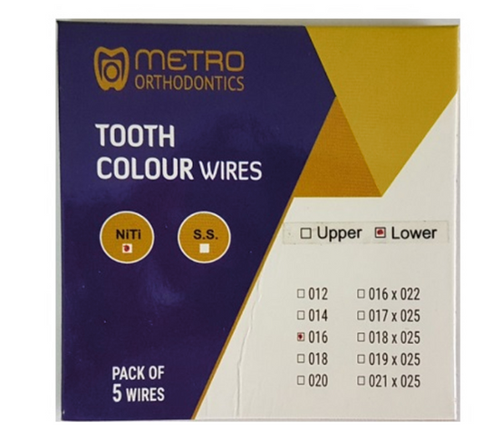 Metro Orthodontics Tapered Round Tooth Coloured Super Elastic NiTi Archwires