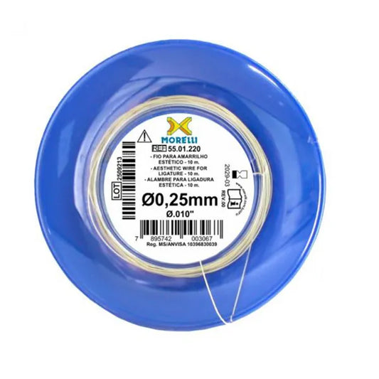 Morelli Tooth Colour Ligature Wire Ø0.25mm (.010 ") in Roll Spool 10m - 5501220