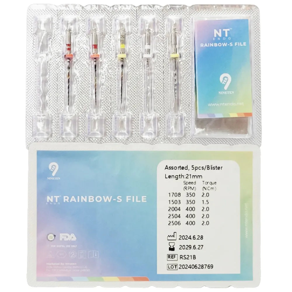 NT Rainbow S NiTi Rotary Files