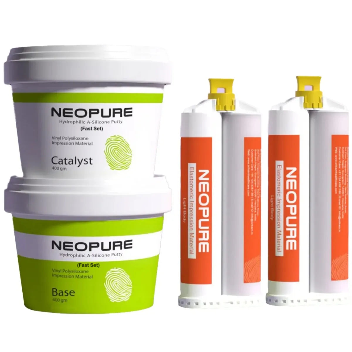 Neoendo Neopure Hydrophilic A-Silicon Putty + Light Body Kit (Fast Set)