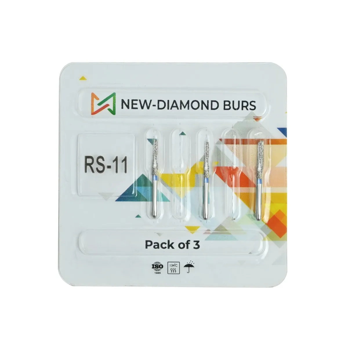 NewDiamond Rounded Shoulder Diamond Bur -RS (Pack Of 3)