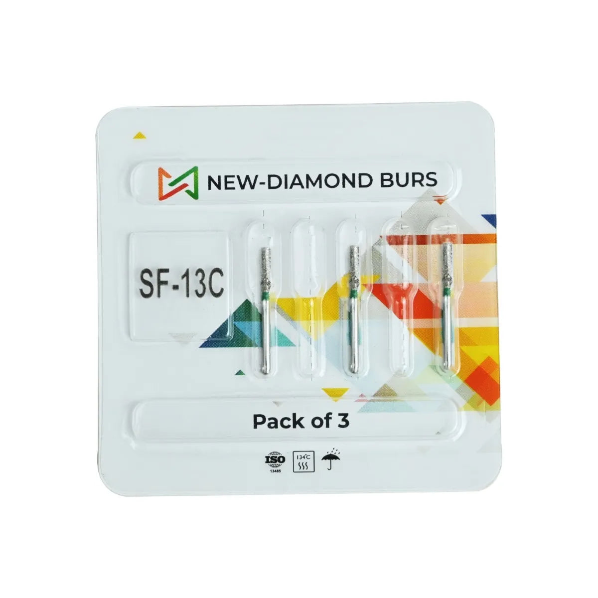 NewDiamond Straight Fissure Diamond Bur -SF (Pack of 3)