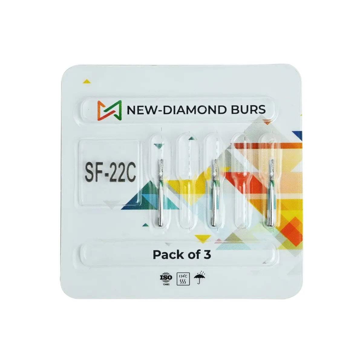 NewDiamond Straight Fissure Diamond Bur -SF (Pack of 3)
