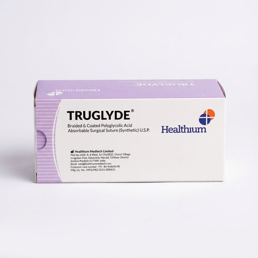 Healthium Truglyde Braided Coated Polyglycolic Acid Synthetic Absorbable Suture