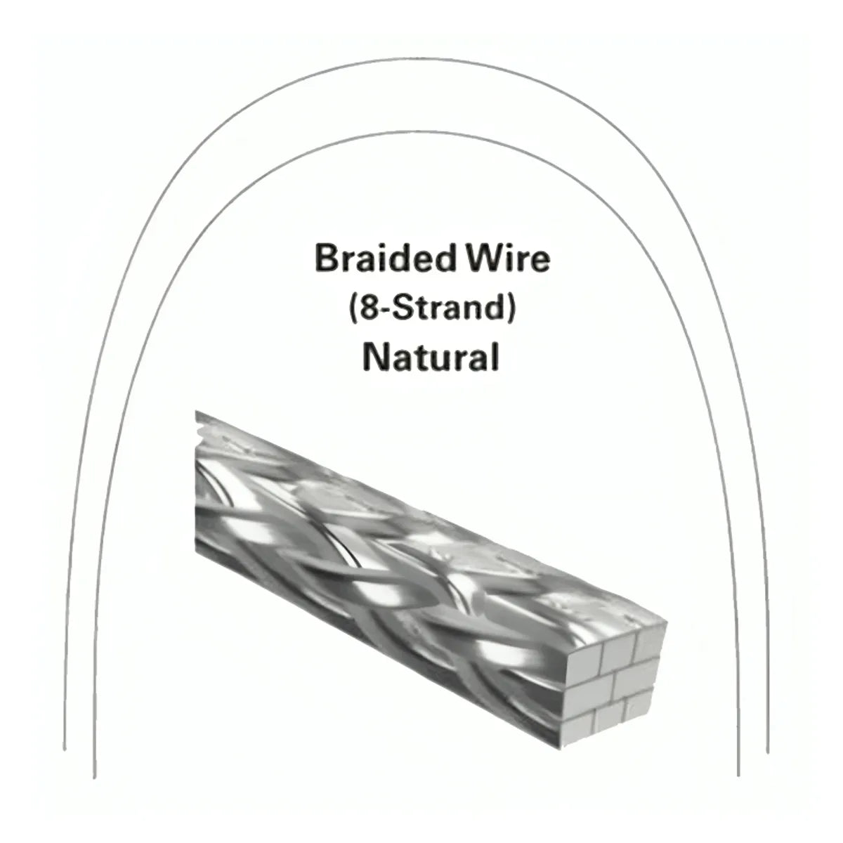 OrthoMetric Braided Eight Strand Woven SS Archwire