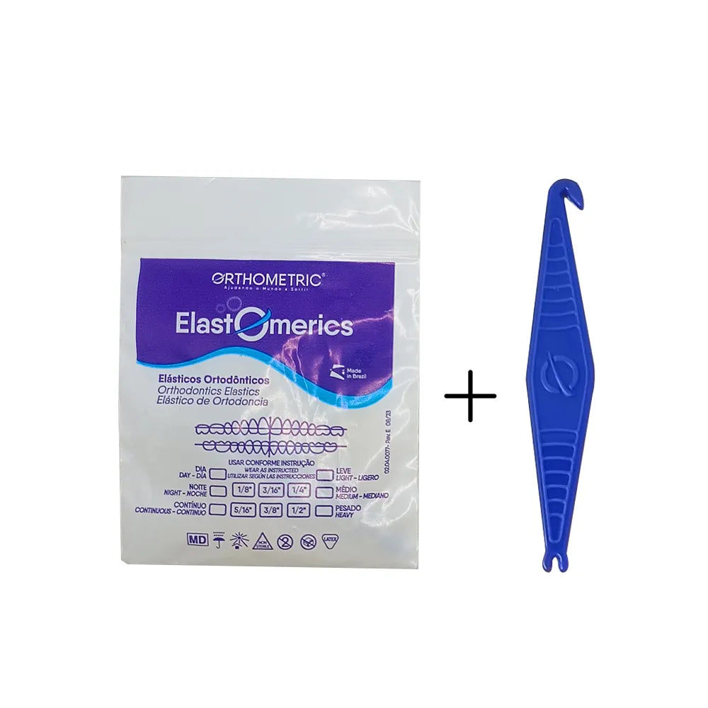 OrthoMetric Elastomerics Intraoral Latex Elastic (Pack of 100) I One Free Elastic Inserter
