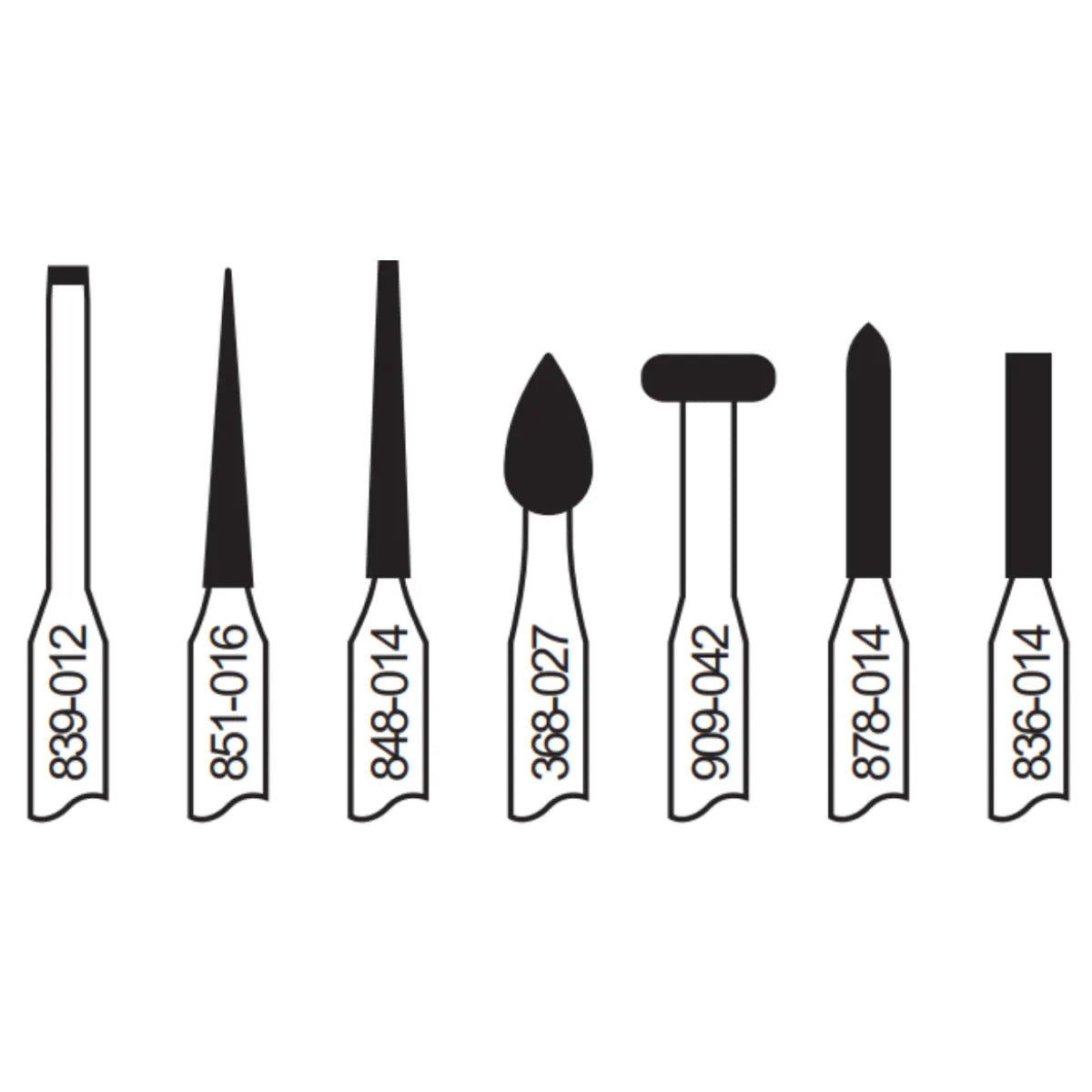 Pivo Crown Preparation Micromotor Burs Kit - CA (Set Of 7)