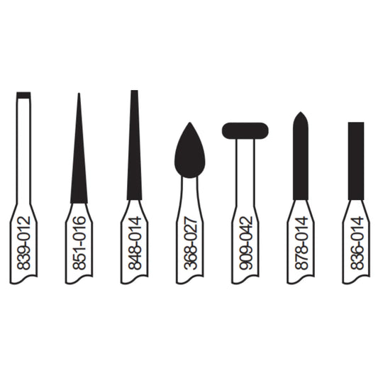 Pivo Crown Preparation Micromotor Burs Kit - CA (Set Of 7)