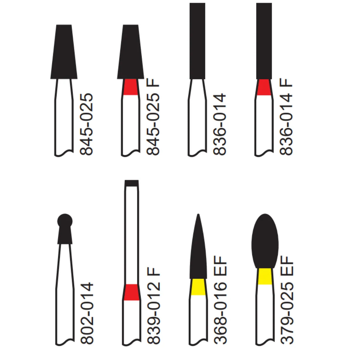 Pivo Inlay - Onlay Preparation Diamond Burs Kit (Set Of 8)