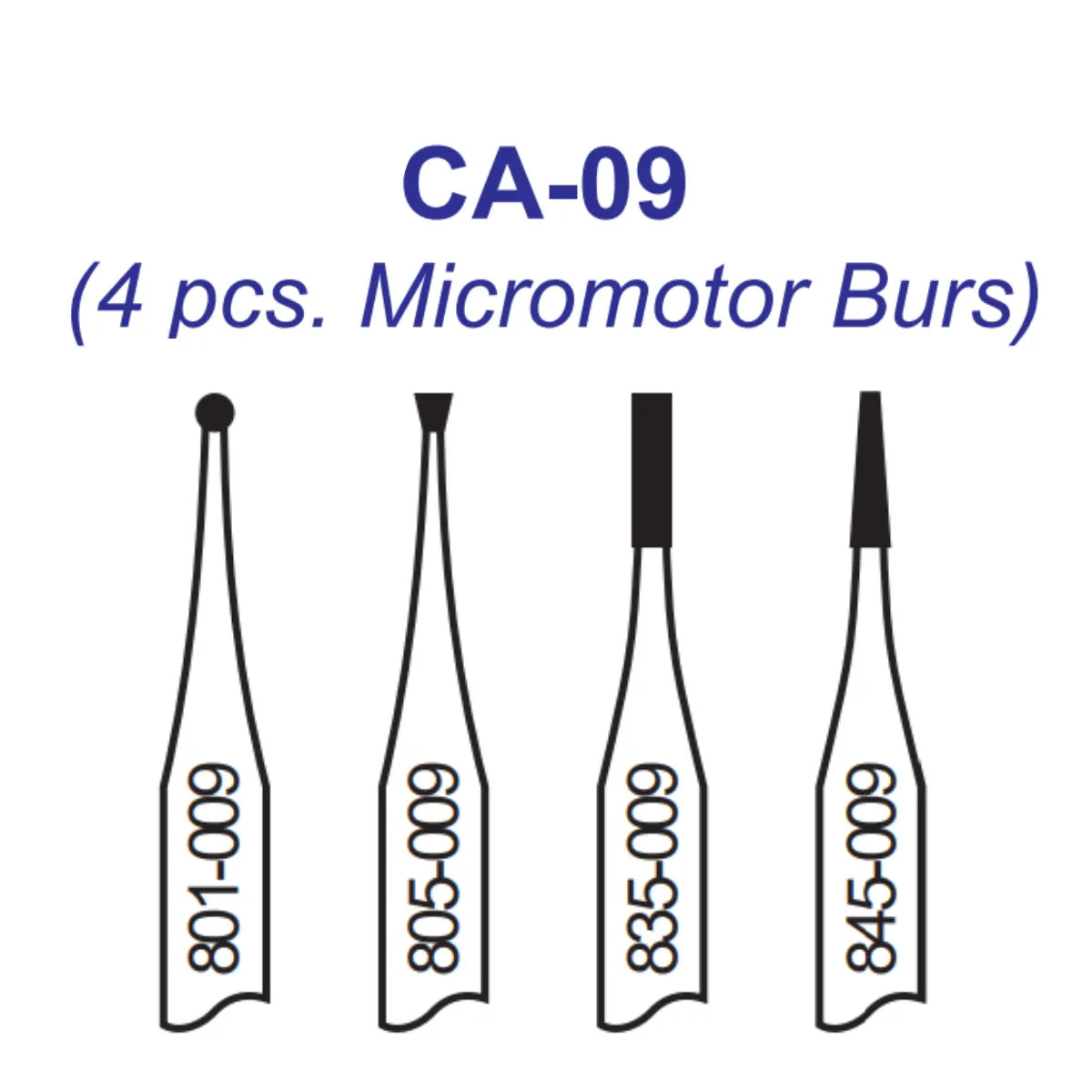 Pivo Micromotor Burs Kit - CA (Set Of 4)