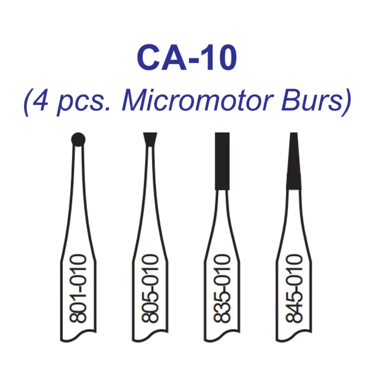 Pivo Micromotor Burs Kit - CA (Set Of 4)