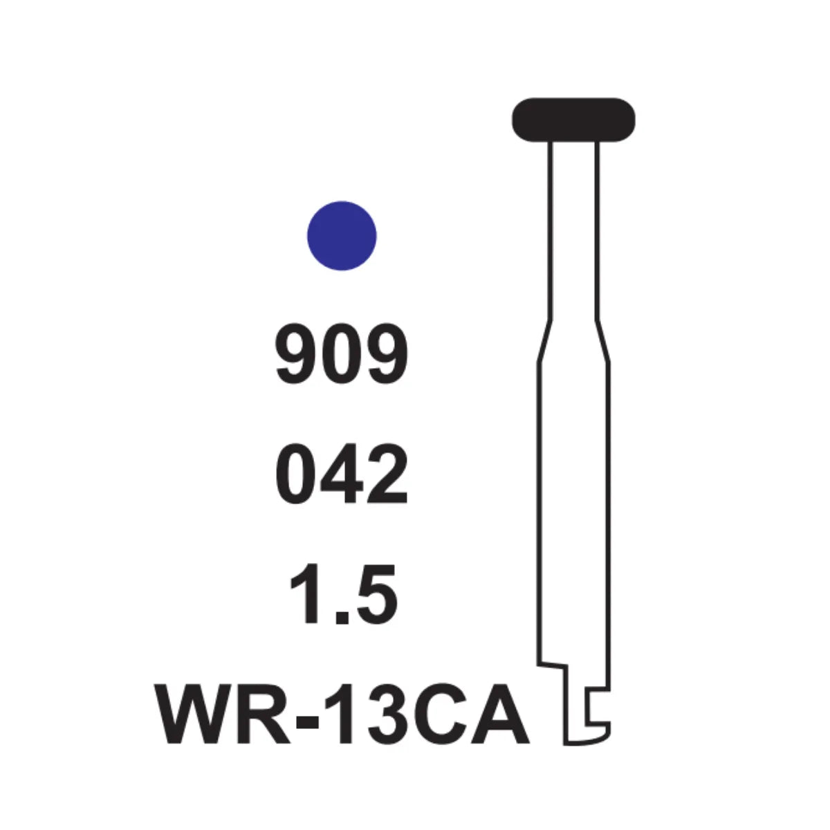 Pivo Wheel Round CA Diamond Burs - WR-13 (Pack Of 5)